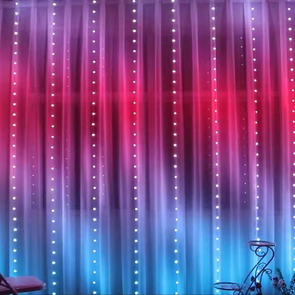 Lighting Christmas Decor - Cortina de luces LED inteligente RGB