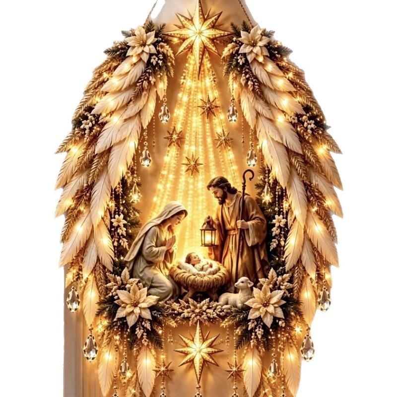 Lighting Christmas Decor - Adorno de pared con forma de