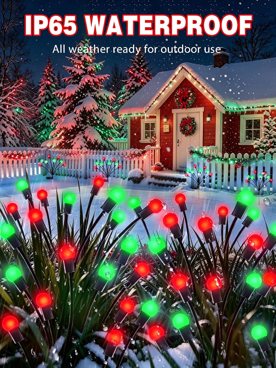 Luces solares con forma de luc - Lighting Christmas Decor reseña y precio