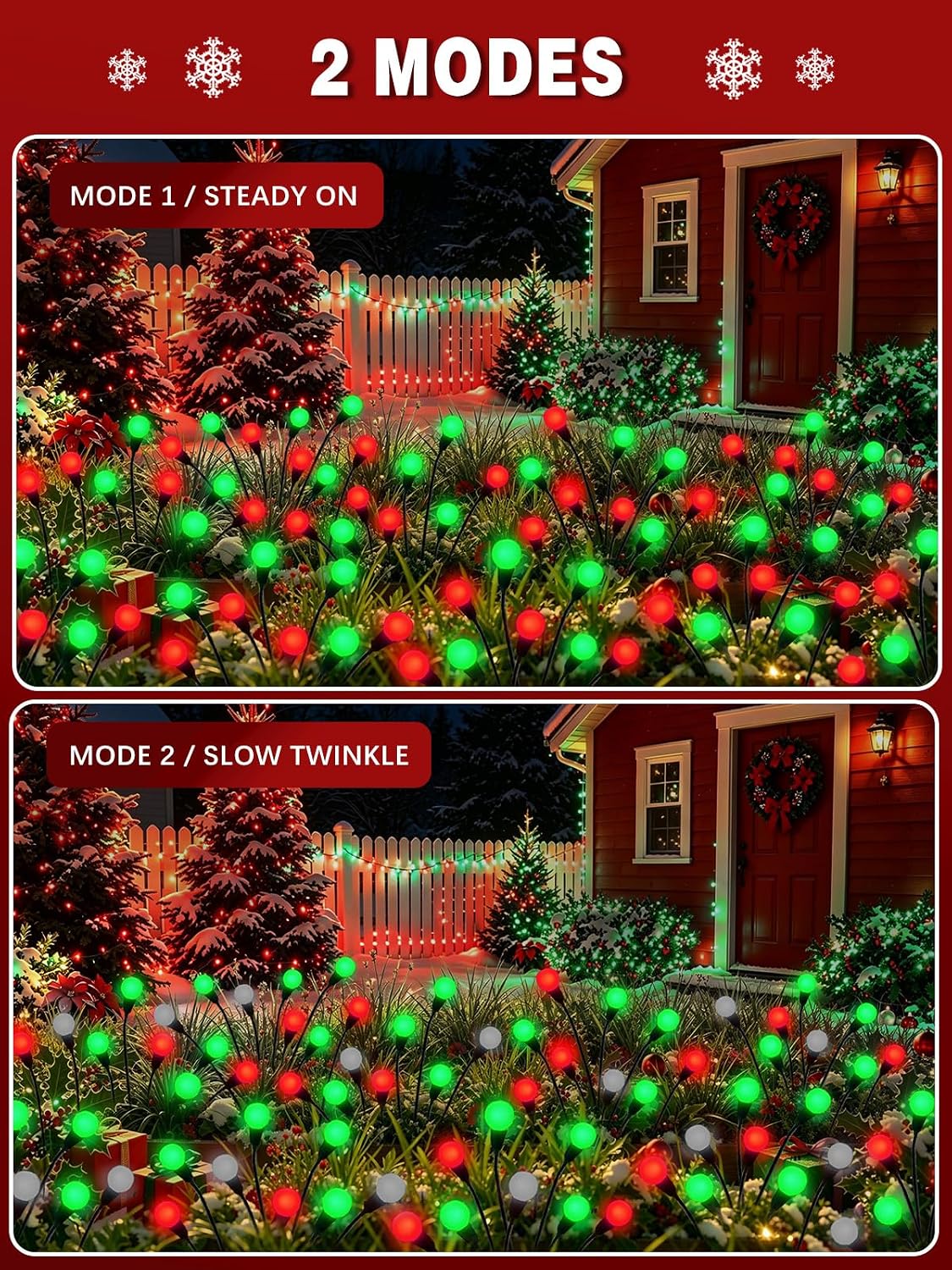 Luces solares con forma de luc - Lighting Christmas Decor reseña y precio