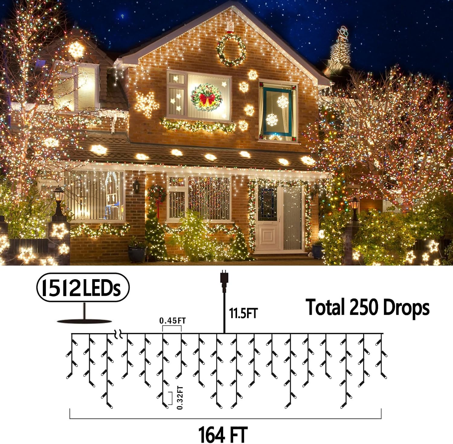 Guirnalda de luces navideñas p - Lighting Christmas Decor reseña y precio