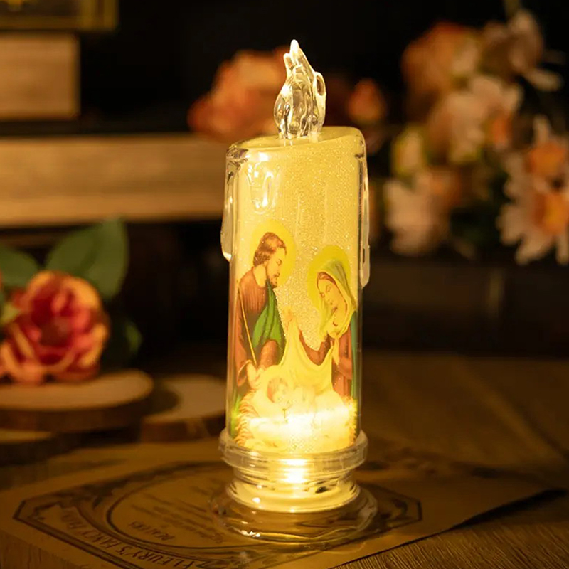 Lámpara LED tipo vela de Jesús - Lighting Decoration Ideas reseña y precio