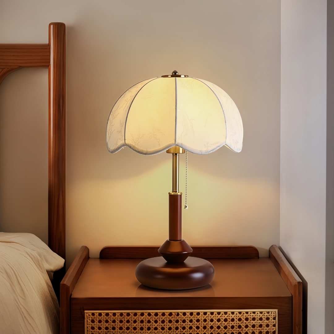 Lámpara de Mesa Vintage con Fo - Lighting Decor Bedroom reseña y precio