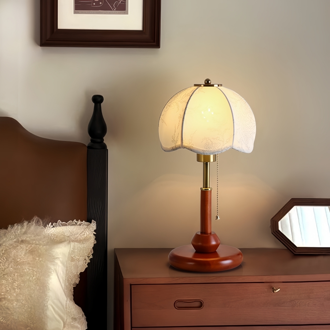 Lámpara de Mesa Vintage con Fo - Lighting Decor Bedroom reseña y precio